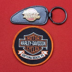 Harley Davidson Patch & Key Ring Holder